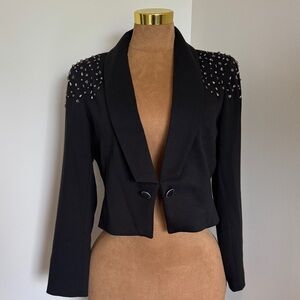 Studded Crop Blazer